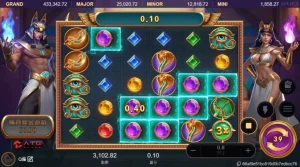 ATG電子戰神賽特老虎機遊戲畫面，中獎連線特效展示